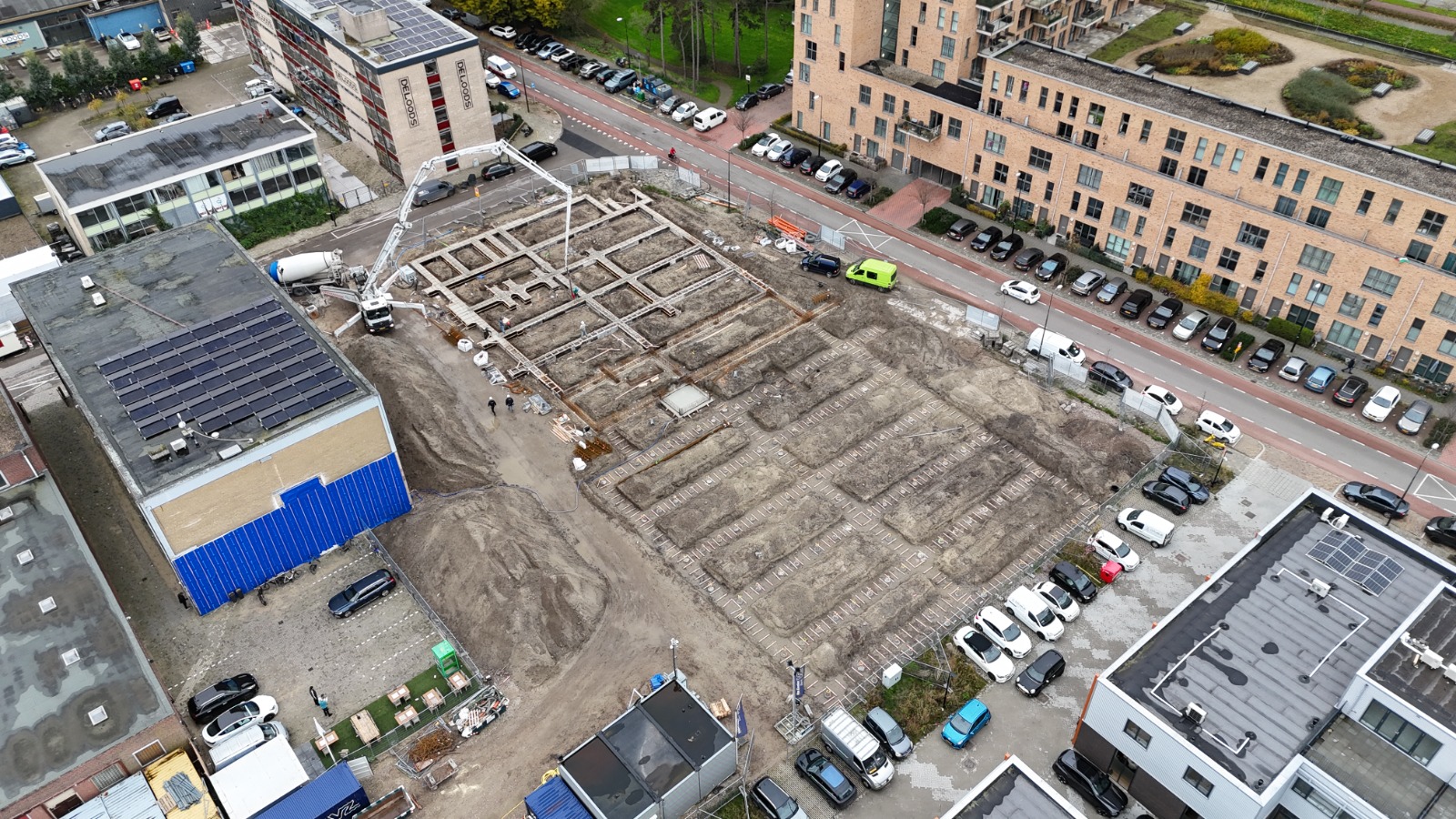 Dronefoto lege kavel FLEX Rijswijk december 2024